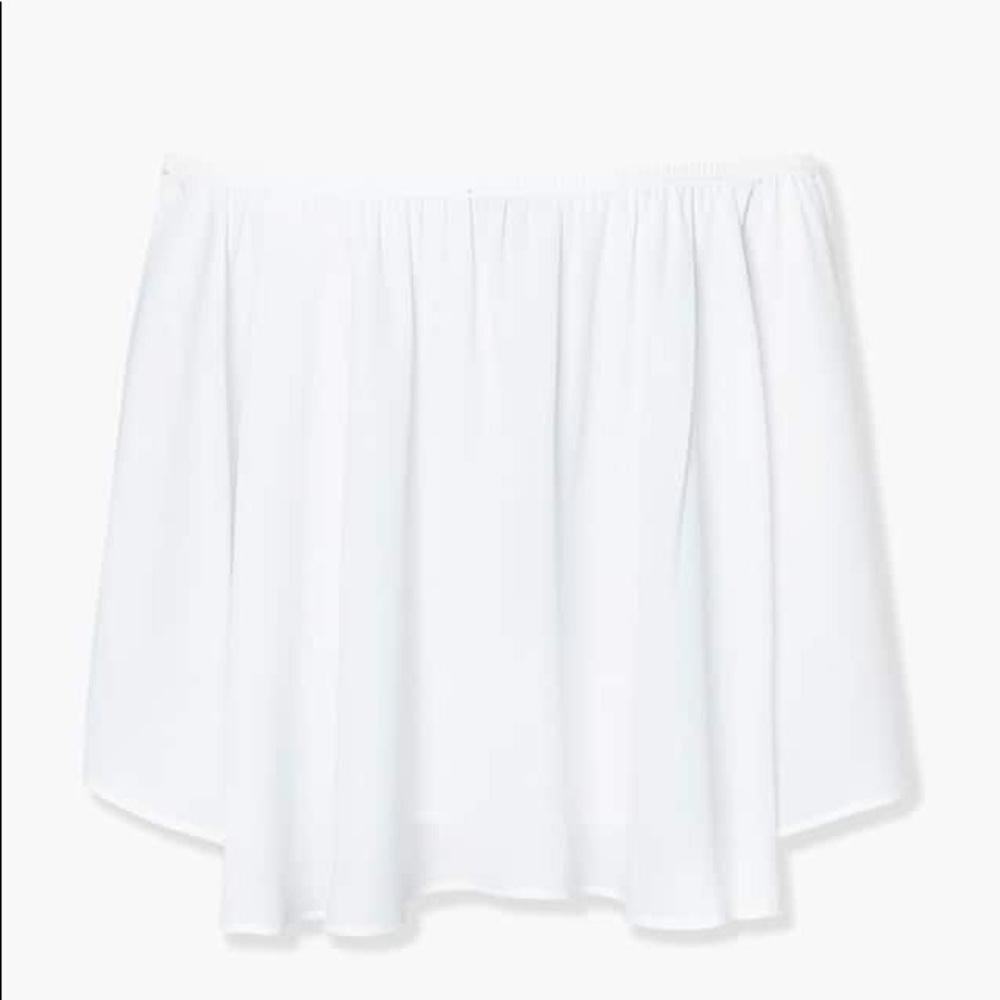 Off The Shoulder White Smocked Top Forever 21